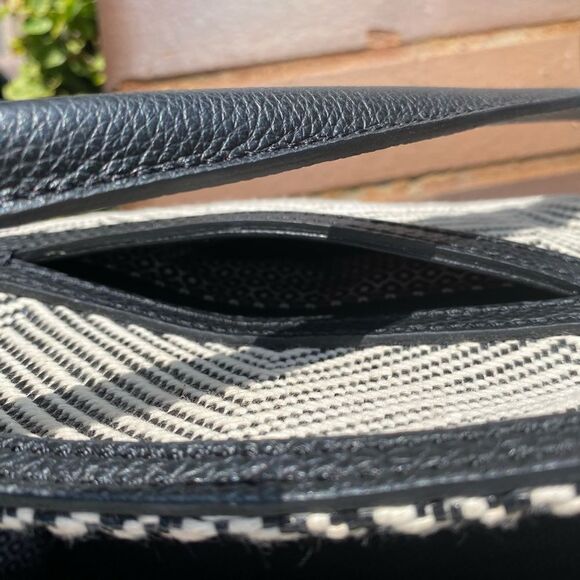 Brighton Cala Tote Black & White Fabric with Leather Bottom and Handles. EUC! - Picture 9 of 14